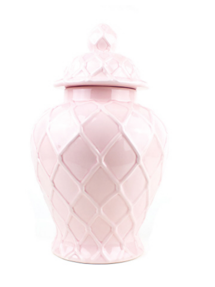 PINK TEXTURED EXTRA LARGE GINGER JAR
