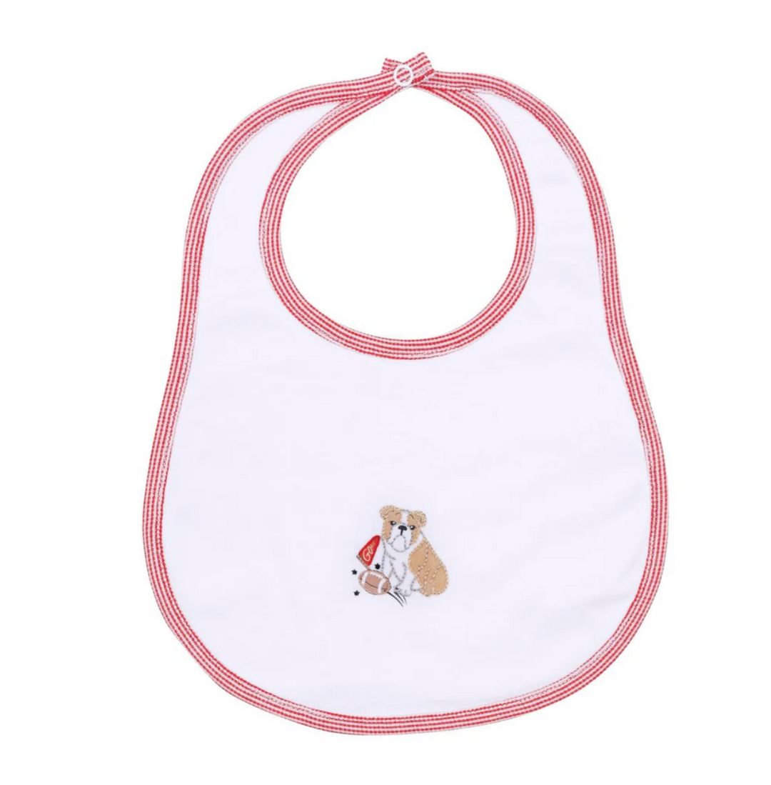 GO DAWGS! EMBROIDERED BIB & BURP CLOTH SET