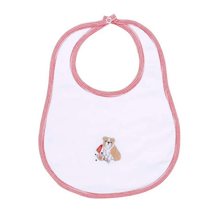 GO DAWGS! EMBROIDERED BIB & BURP CLOTH SET
