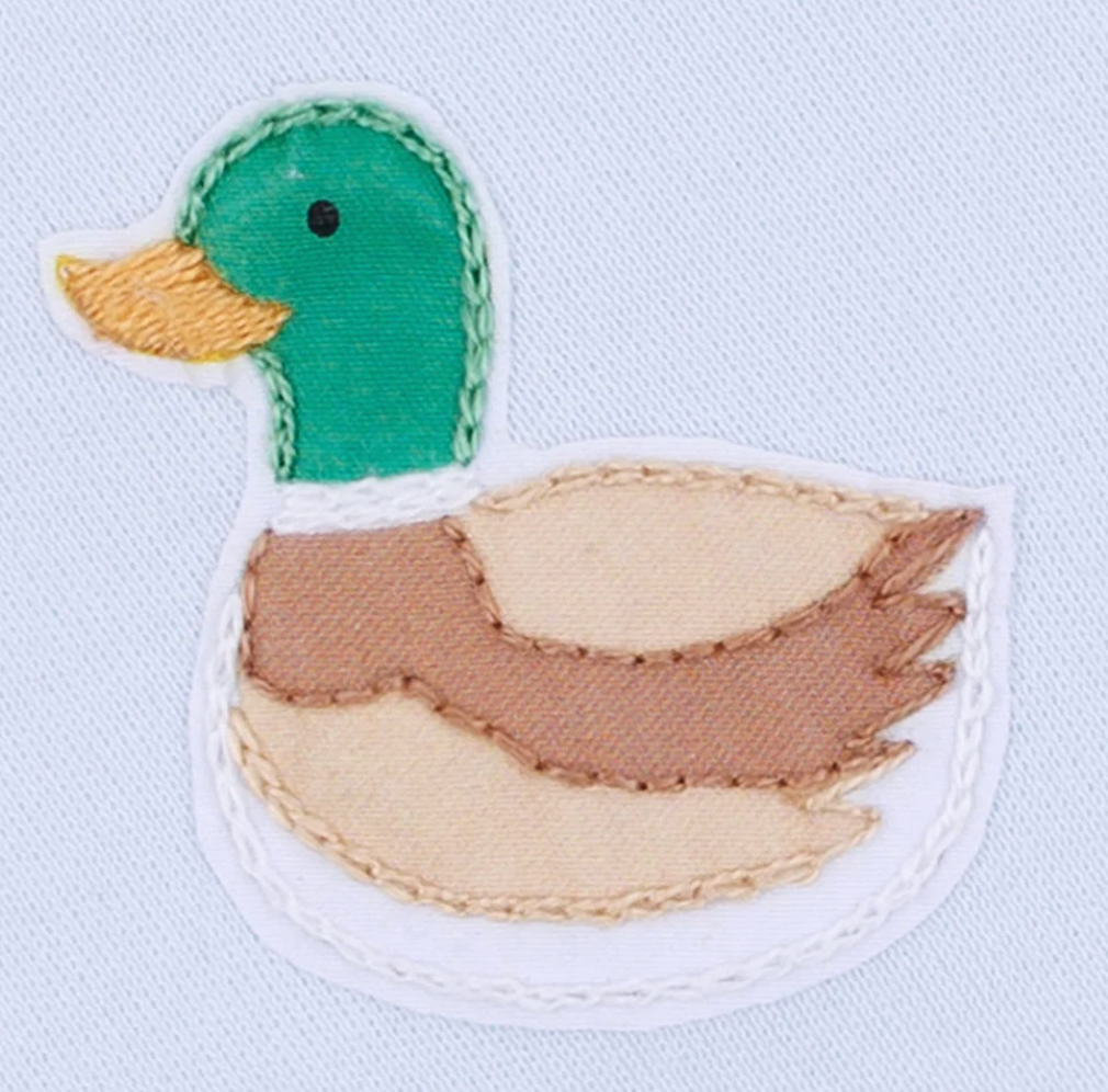 MINI MALLARD EMBROIDERED BLUE CONVERTER GOWN