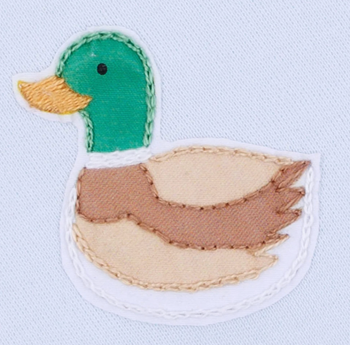 MINI MALLARD EMBROIDERED BLUE CONVERTER GOWN