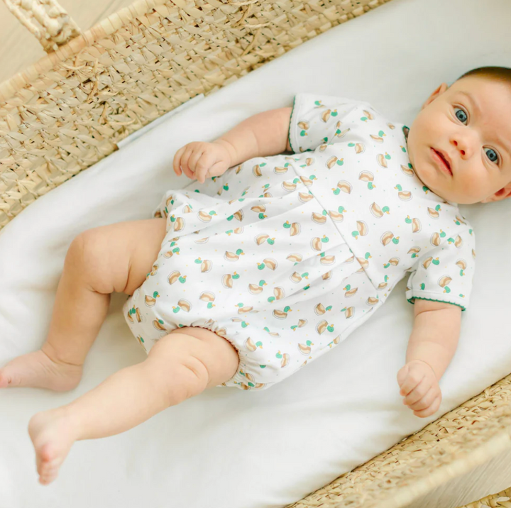 Mini Mallard Print Baby Bubble Romper – Classic Mallard Duck Outfit for Boys or Girls