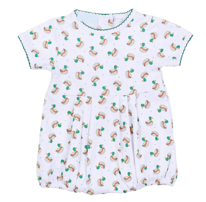Mini Mallard Print Baby Bubble – Classic Mallard Duck Romper Outfit for Boys or Girls