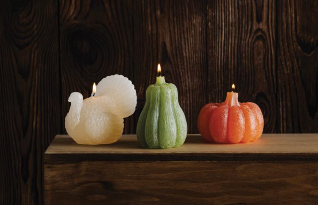 TURKEY GATHER FIGURAL CANDLE