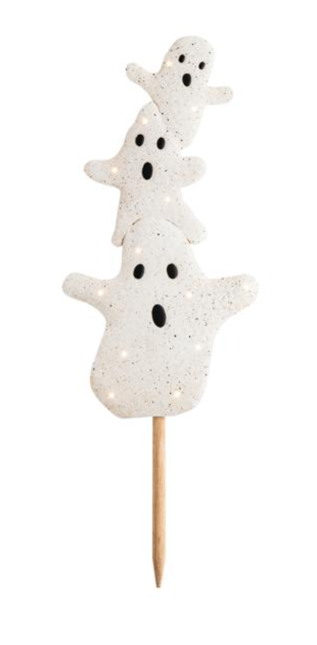Ghosts Light Up Yard Stake – Outdoor Halloween Decoration with Glowing Ghosts | Walker Boutique