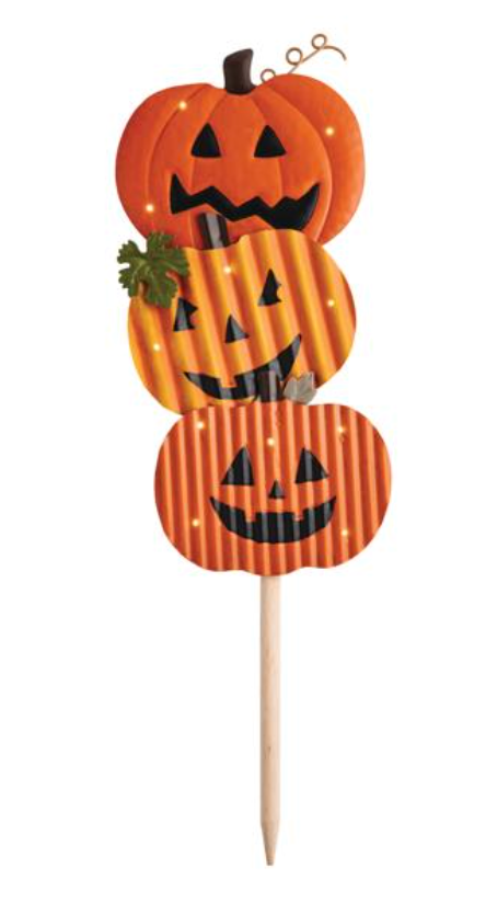 Pumpkins Light Up Yard Stake – Outdoor Fall and Halloween Decoration | Walker Boutique