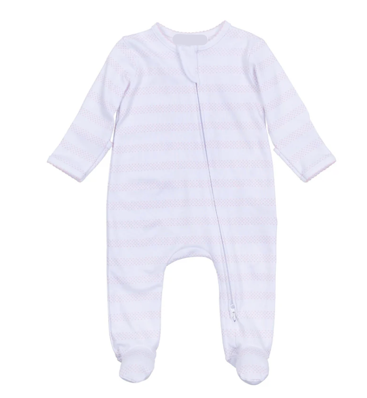Baby of Mine Pink Zipper Footie – Soft Baby Girl One-Piece