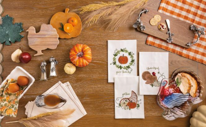 Glass Turkey Platter with Hand-Painted Details – Elegant Thanksgiving Serving Dish | Walker Boutique