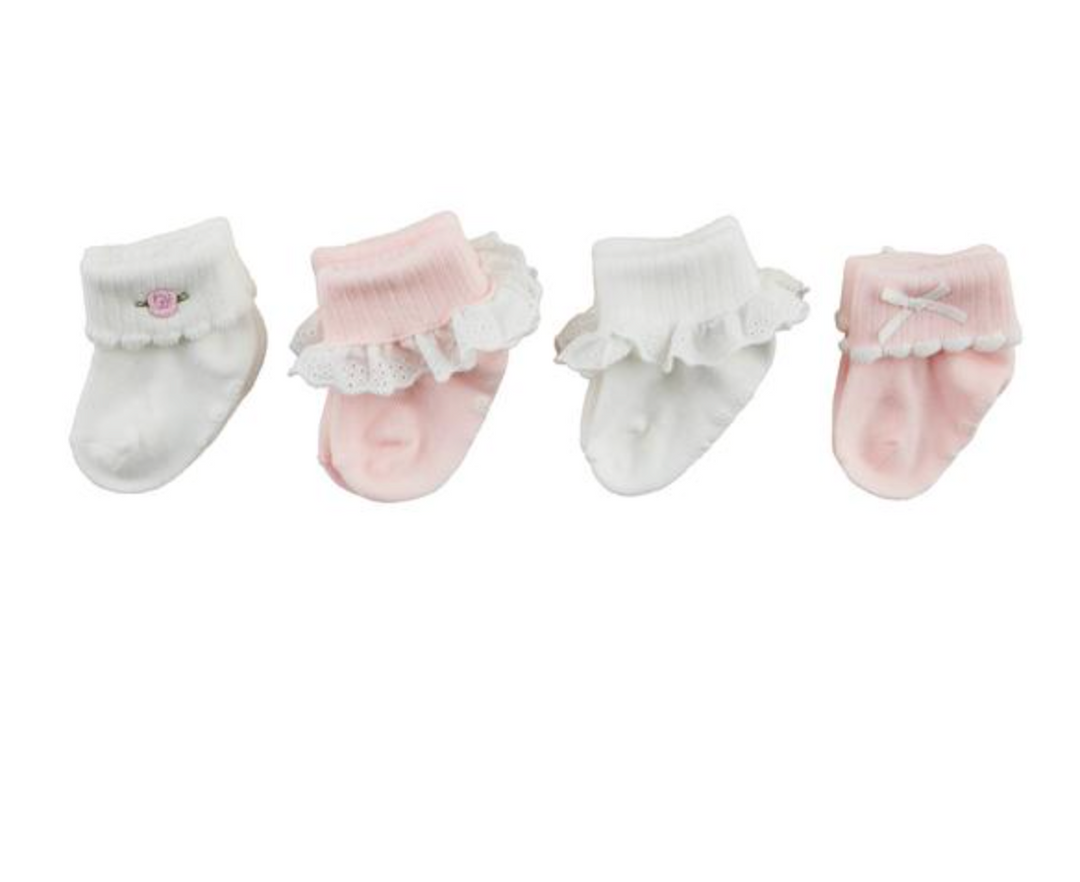 Pink Baby Sock Set – Soft Newborn and Infant Socks Gift Set | Walker Boutique