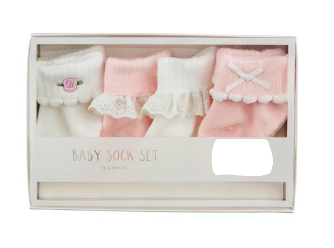 Pink Baby Sock Set – Soft Newborn and Infant Socks Gift Set | Walker Boutique