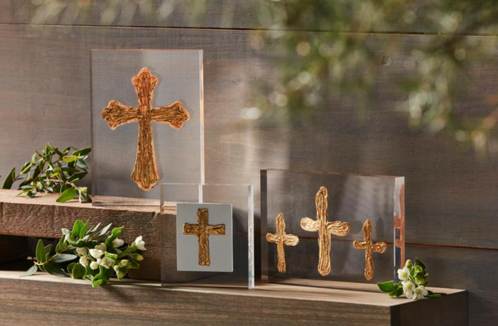 Triple Cross Acrylic Cross Plaque – Inspirational Christian Home Décor Accent | Walker Boutique