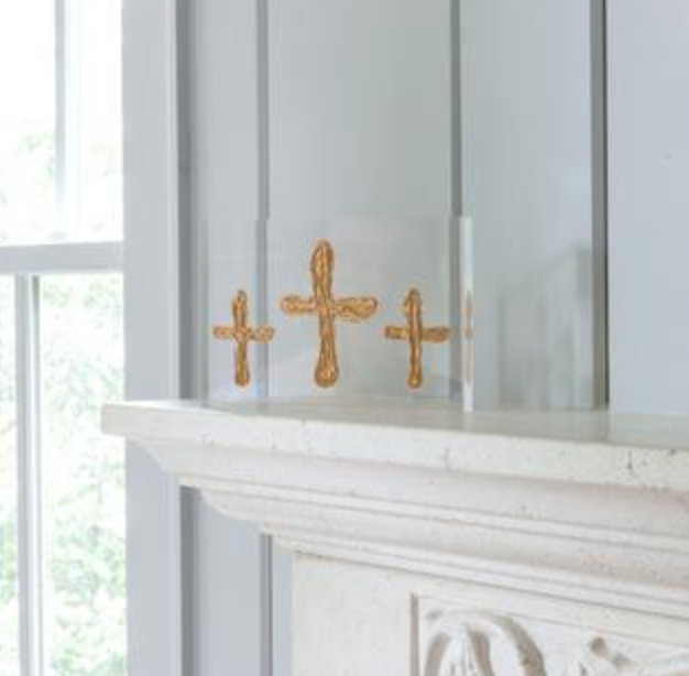 Triple Cross Acrylic Cross Plaque – Inspirational Christian Home Décor Accent | Walker Boutique