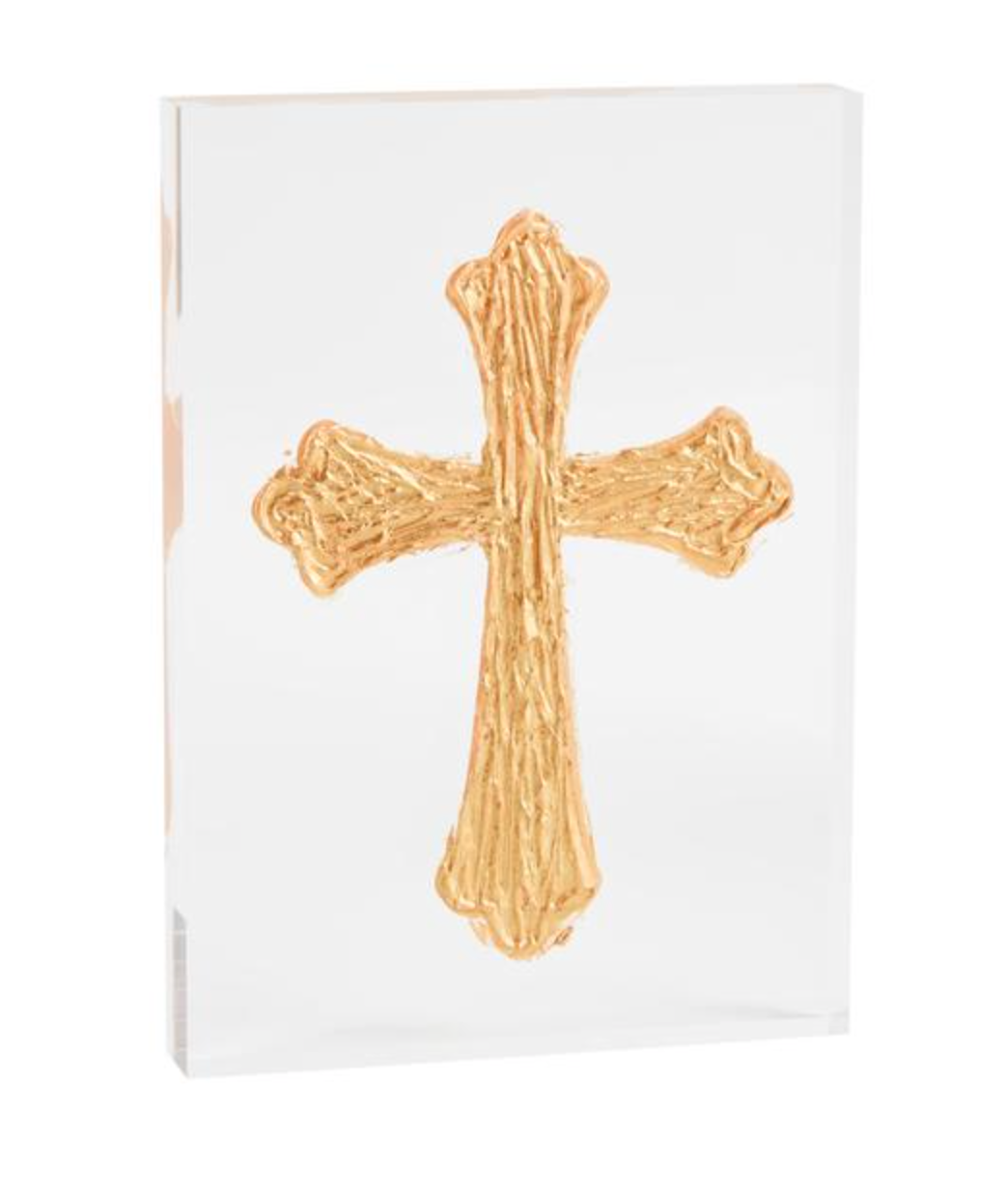 Tall Cross Acrylic Cross Plaque – Inspirational Christian Home Décor Accent | Walker Boutique