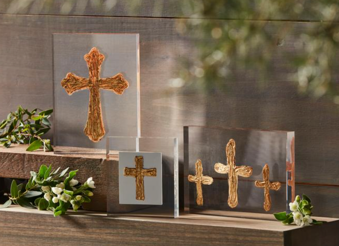 Tall Cross Acrylic Cross Plaque – Inspirational Christian Home Décor Accent | Walker Boutique