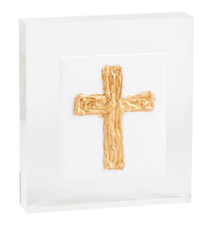 Small Cross Acrylic Cross Plaque – Inspirational Christian Home Décor Accent | Walker Boutique
