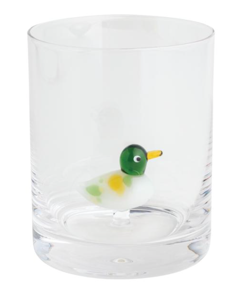Mallard Double Old Fashioned Glass – Classic Hunting Theme Barware with Duck Design | Walker Boutique