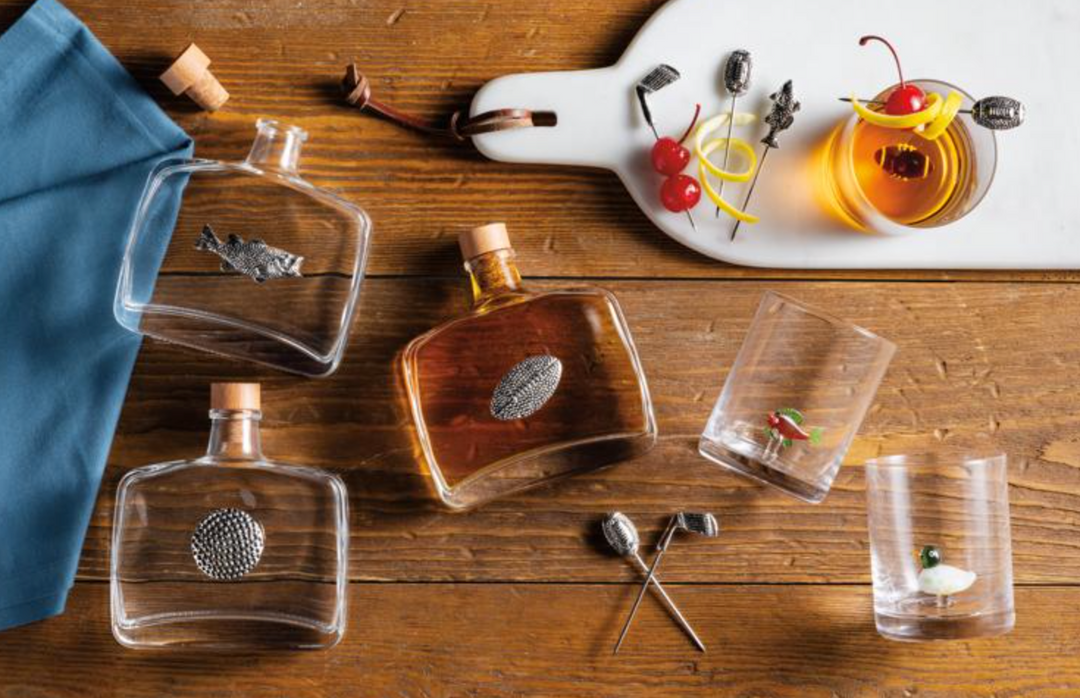 Mallard Double Old Fashioned Glass – Classic Hunting Theme Barware with Duck Design | Walker Boutique