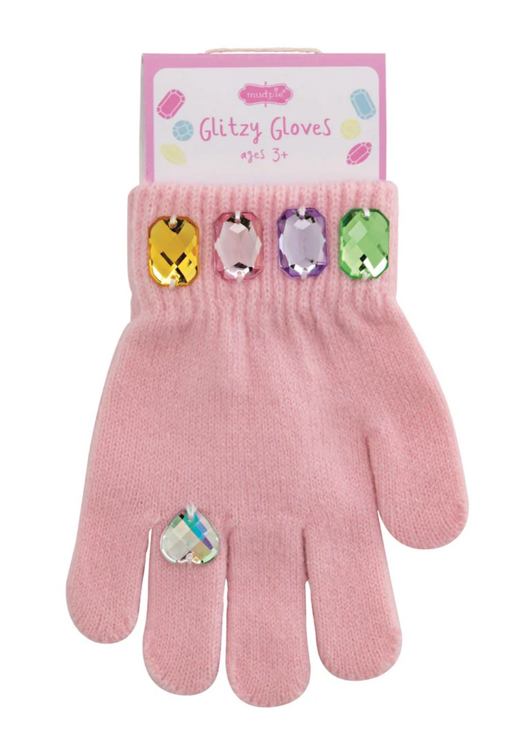 Girls Glitzy Cold Weather Gloves – Sparkly Winter Knit Gloves for Kids | Walker Boutique