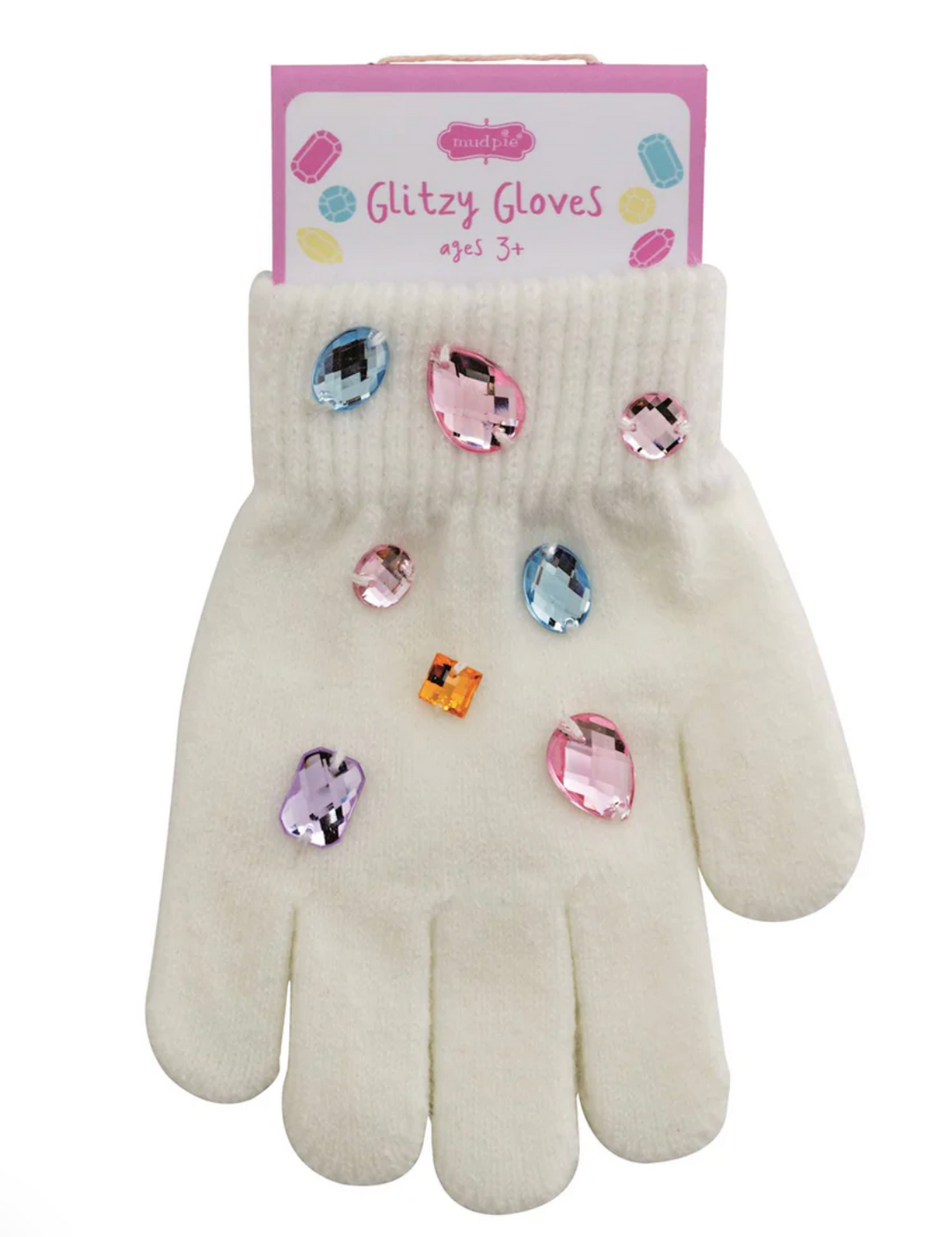 Girls Glitzy Cold Weather Gloves – Sparkly Winter Knit Gloves for Kids | Walker Boutique