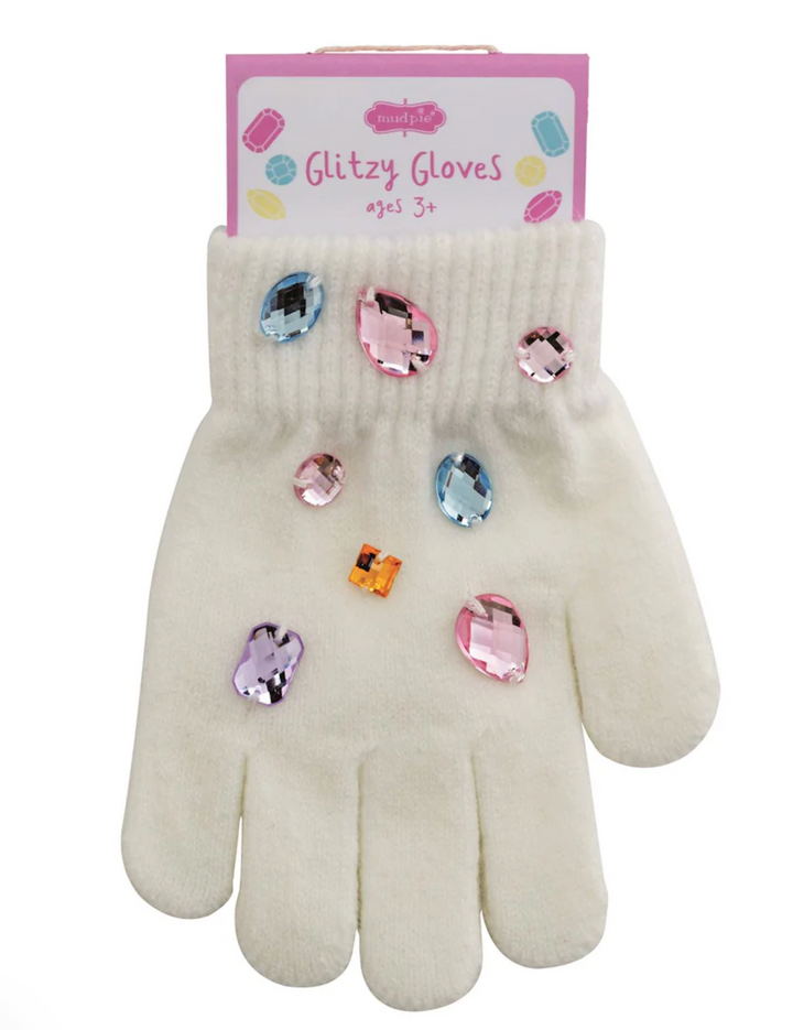 Girls Glitzy Cold Weather Gloves – Sparkly Winter Knit Gloves for Kids | Walker Boutique