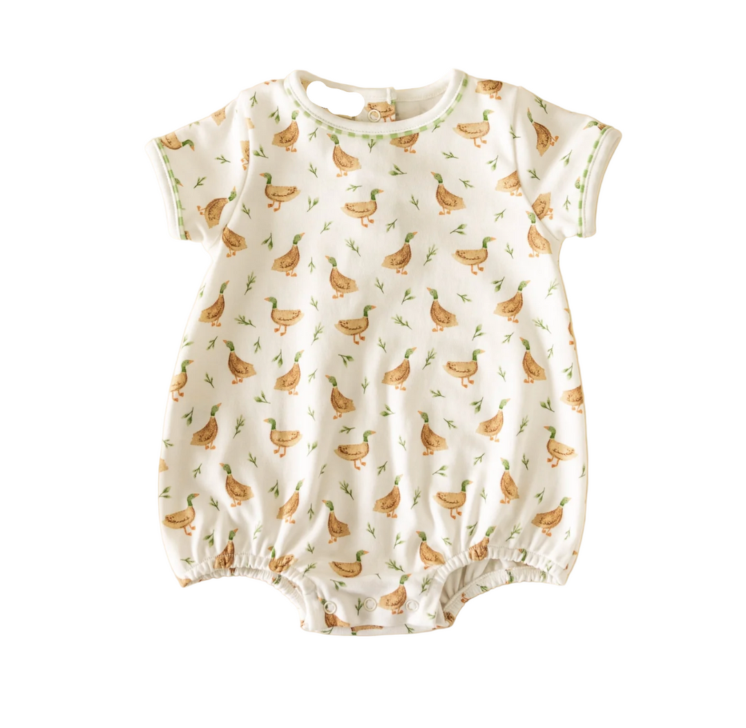 Meadowland Mallards Bubble – Classic Baby Bubble with Mallard Duck Print | Walker Boutique