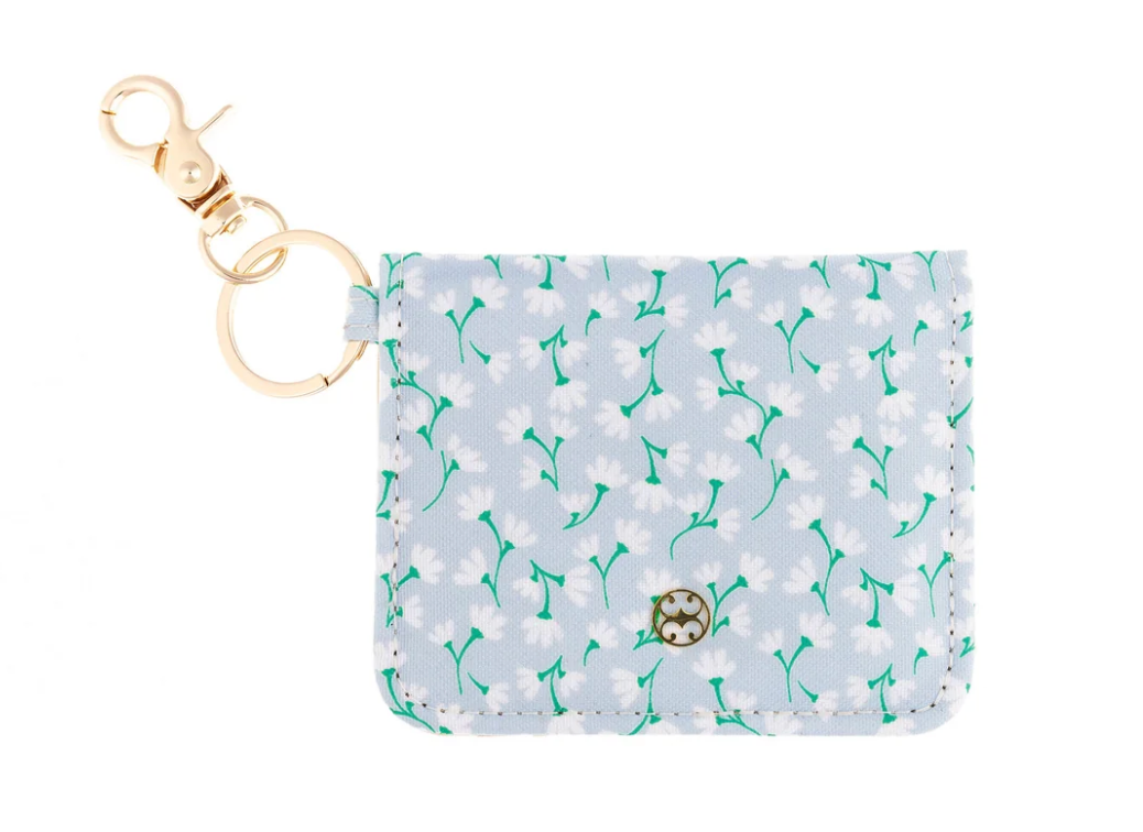 Mary Square Key Fob & ID Wallet – Compact Printed Wallet with Keychain and ID Window | Walker Boutique