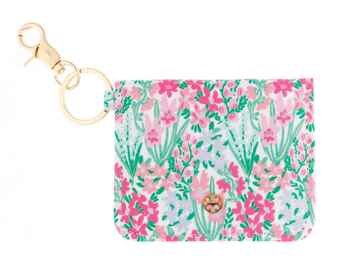 Mary Square Key Fob & ID Wallet – Compact Printed Wallet with Keychain and ID Window | Walker Boutique