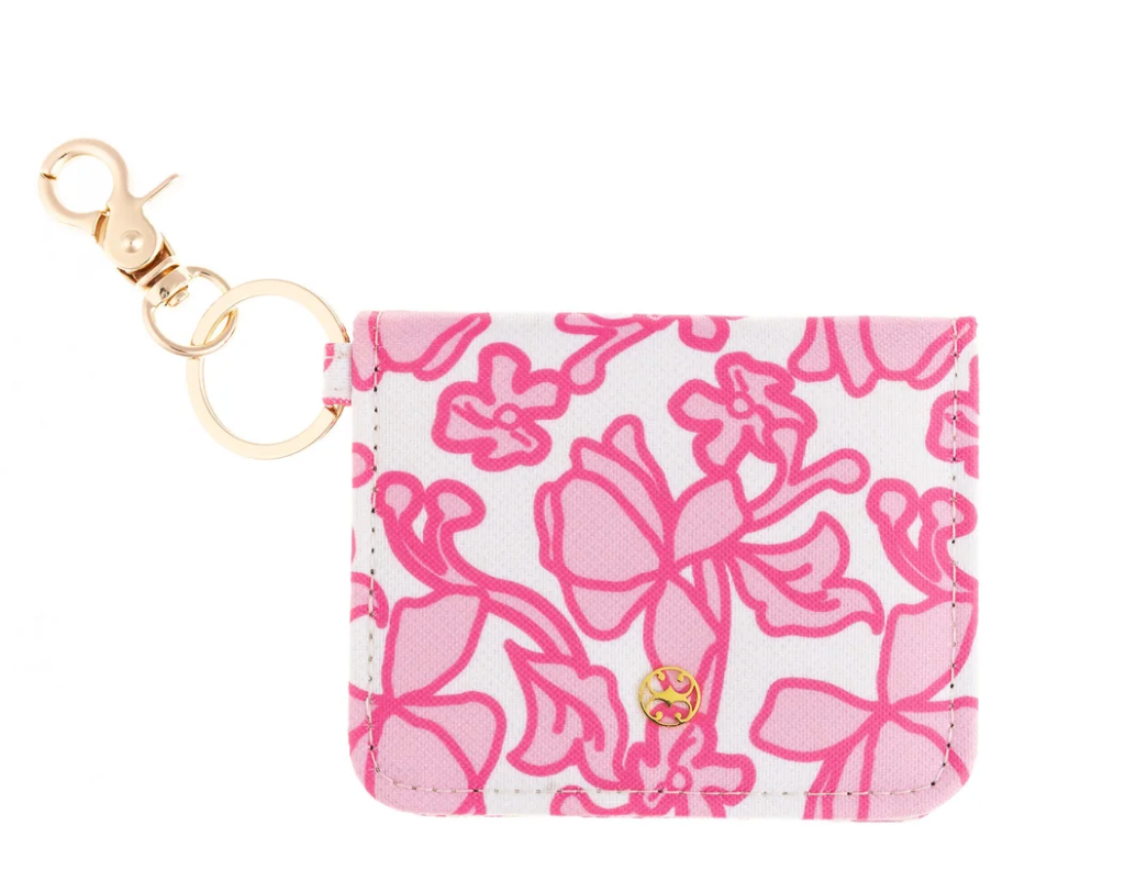Mary Square Key Fob & ID Wallet – Compact Printed Wallet with Keychain and ID Window | Walker Boutique