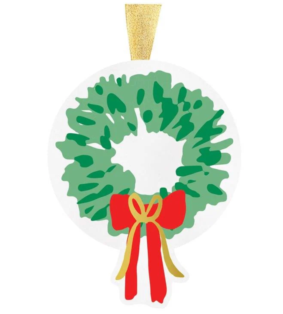 Wreath Ornament – Classic Christmas Greenery Ornament with Festive Bow | Walker Boutique