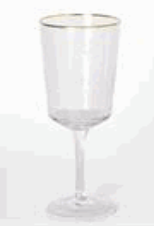 HAMMERED CLEAR WINE GLASS