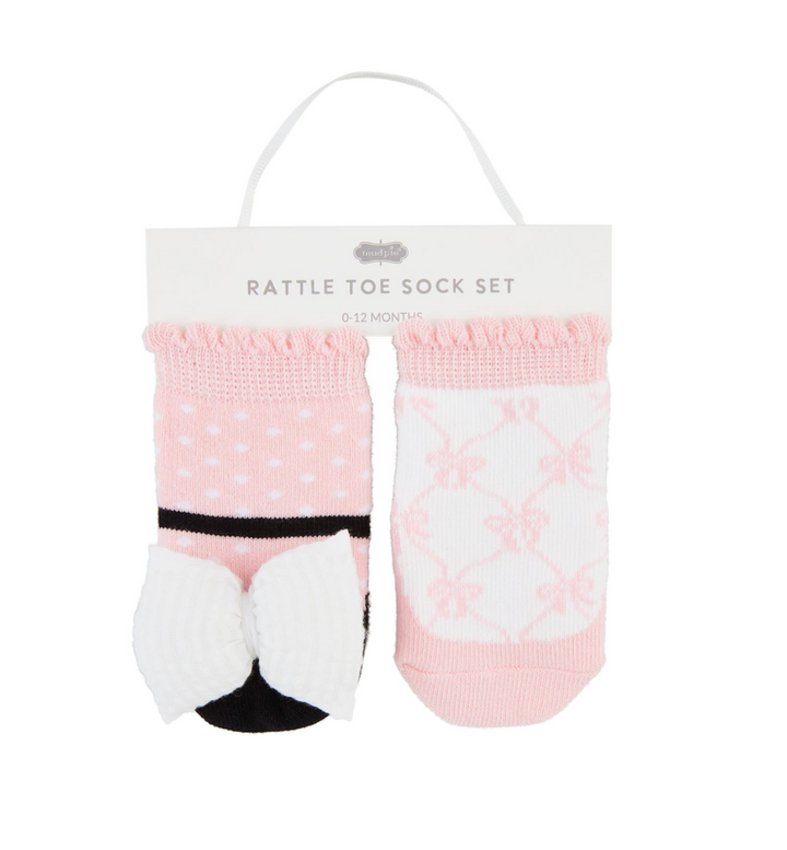 BOW RATTLE TOE SOCK SETS