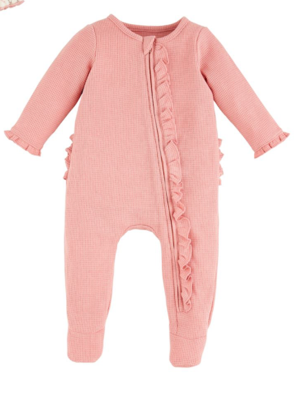 PINK RUFFLE DITSY SLEEPER