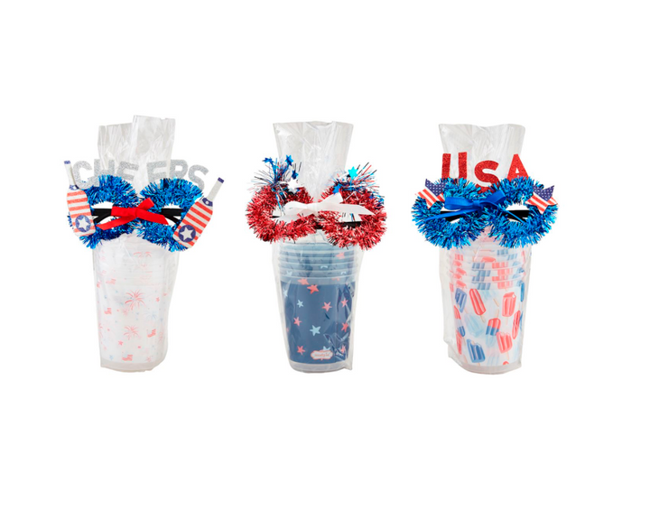 AMERICA INSPIRED PARTY CUP & PARTY GLASSES SET