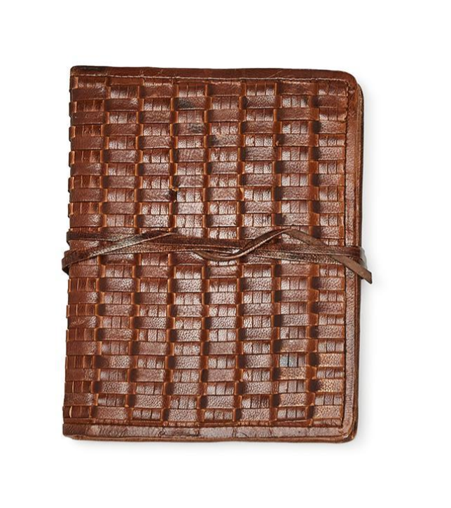 CHESTNUT WOVEN LEATHER JOURNAL