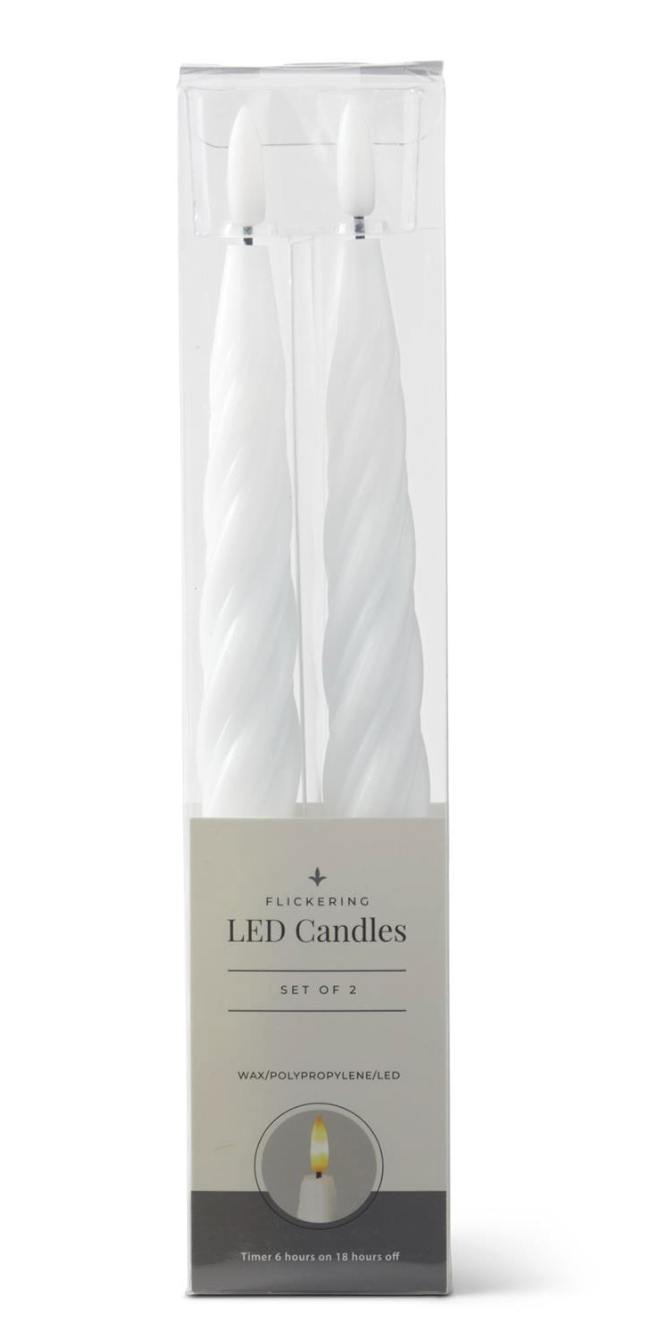 Packaged set of LED candles with a white background