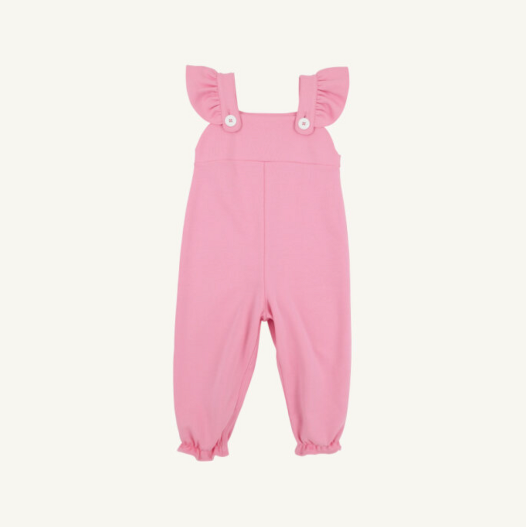 pink coveralls on white background