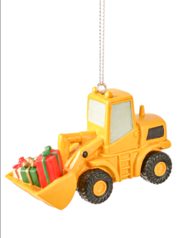 HOLIDAY INSPIRED LOADER & EXCAVATOR CONSTRUCTION ORNAMENT