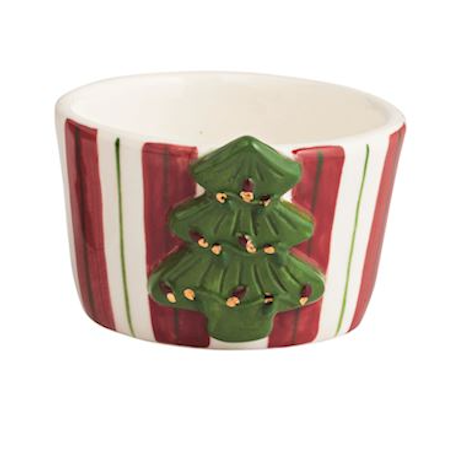 decorative tidbit bowl with christmas tree