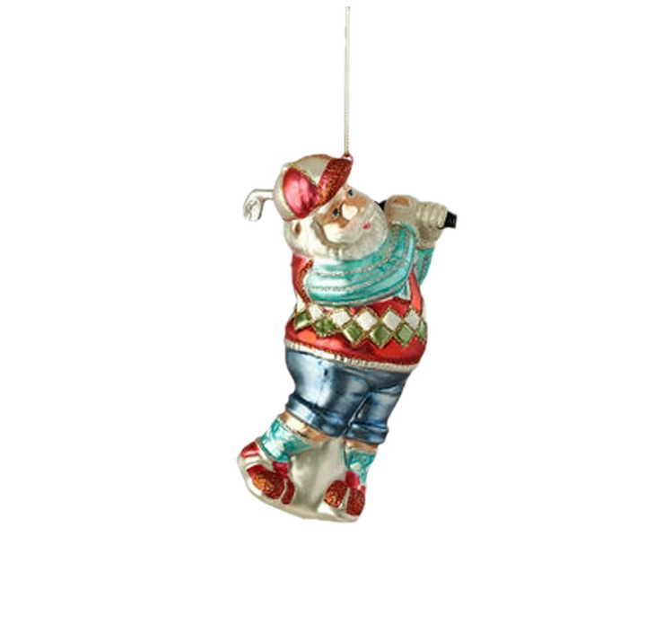 Colorful clown figurine ornament on a white background