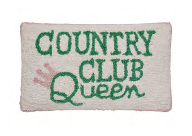 country club queen hook pillow
