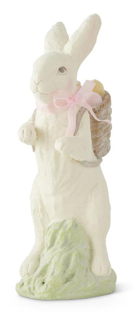 WHITE GLITTERED BUNNY