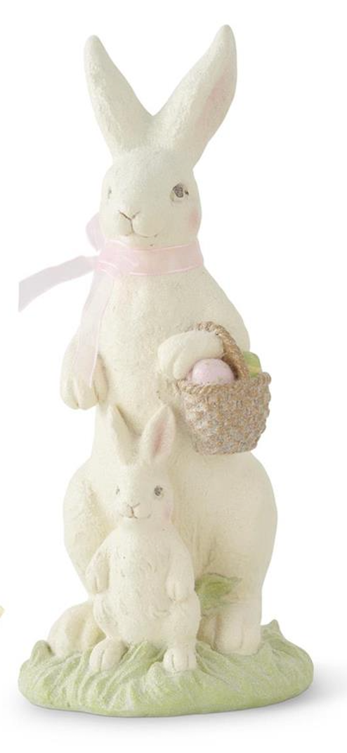 WHITE GLITTERED BUNNY