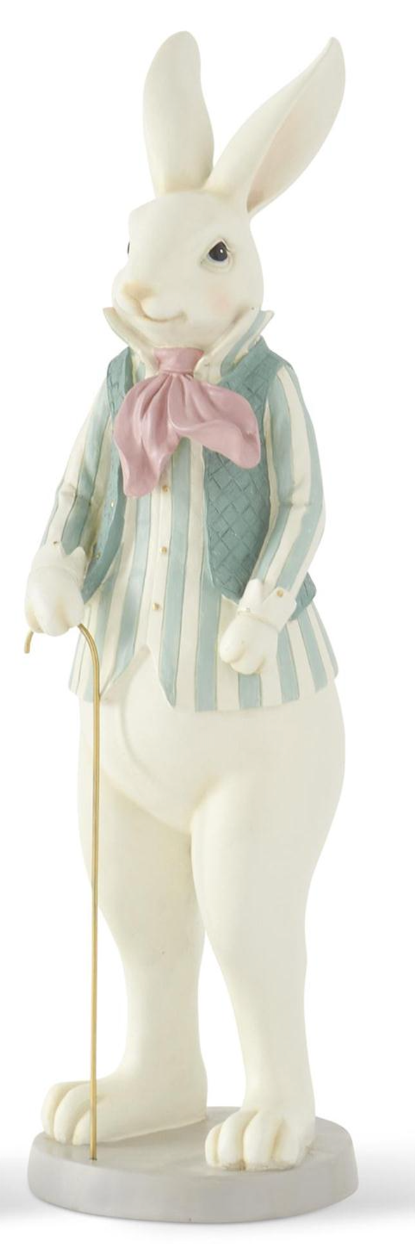 PASTEL PINK & GREEN EASTER BUNNY FIGURE