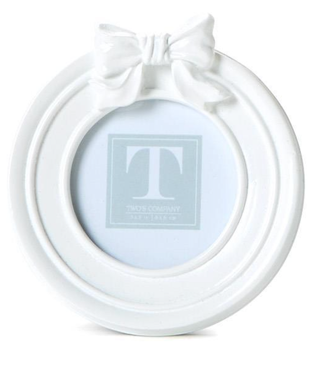 WHITE BOW MINI PHOTO FRAME