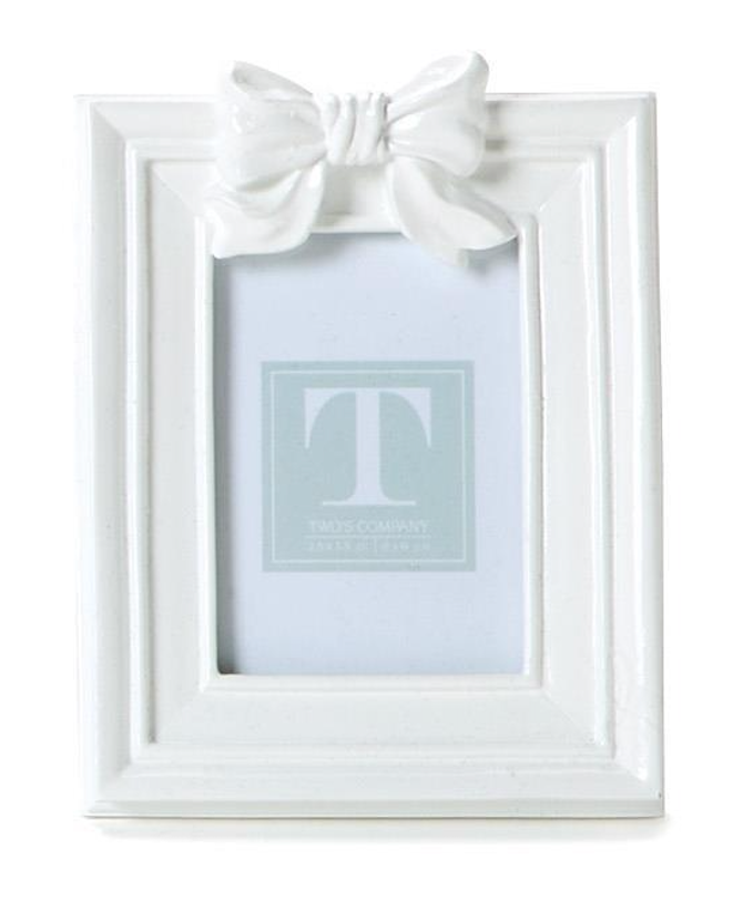 WHITE BOW MINI PHOTO FRAME
