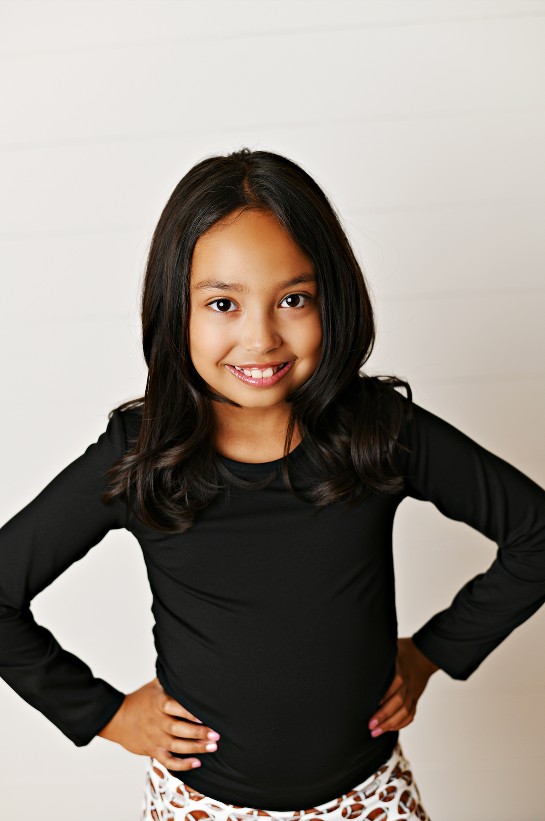 BLACK RUCHED TOP
