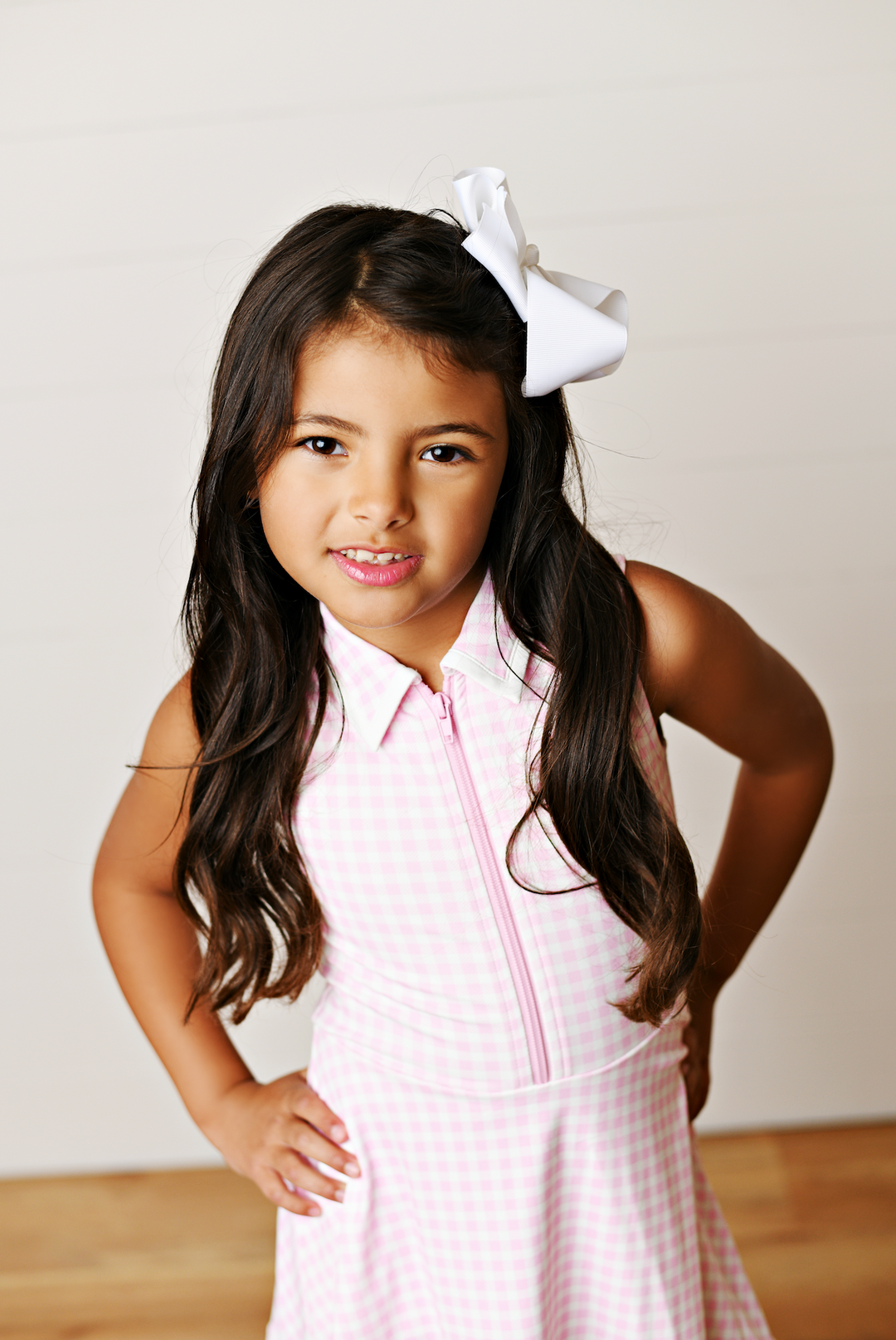 PINK GINGHAM TENNIS DRESS