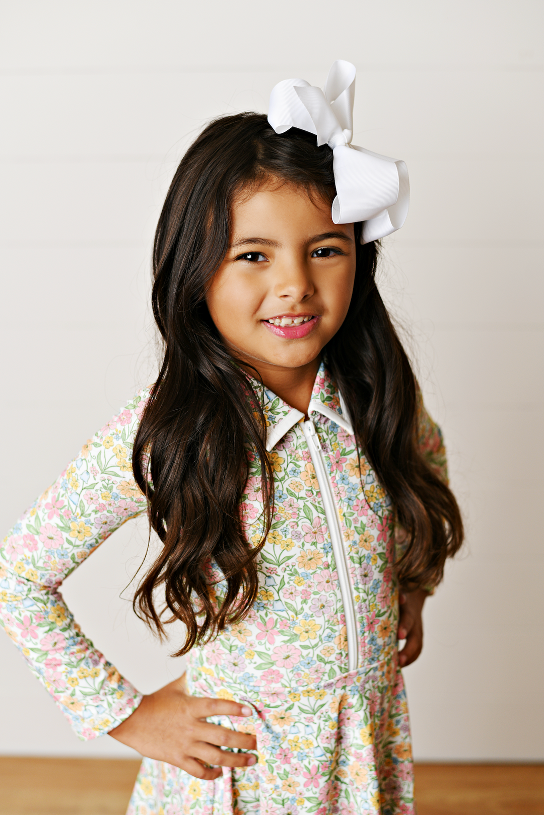 BOHO FLORAL LONG SLEEVE TENNIS DRESS