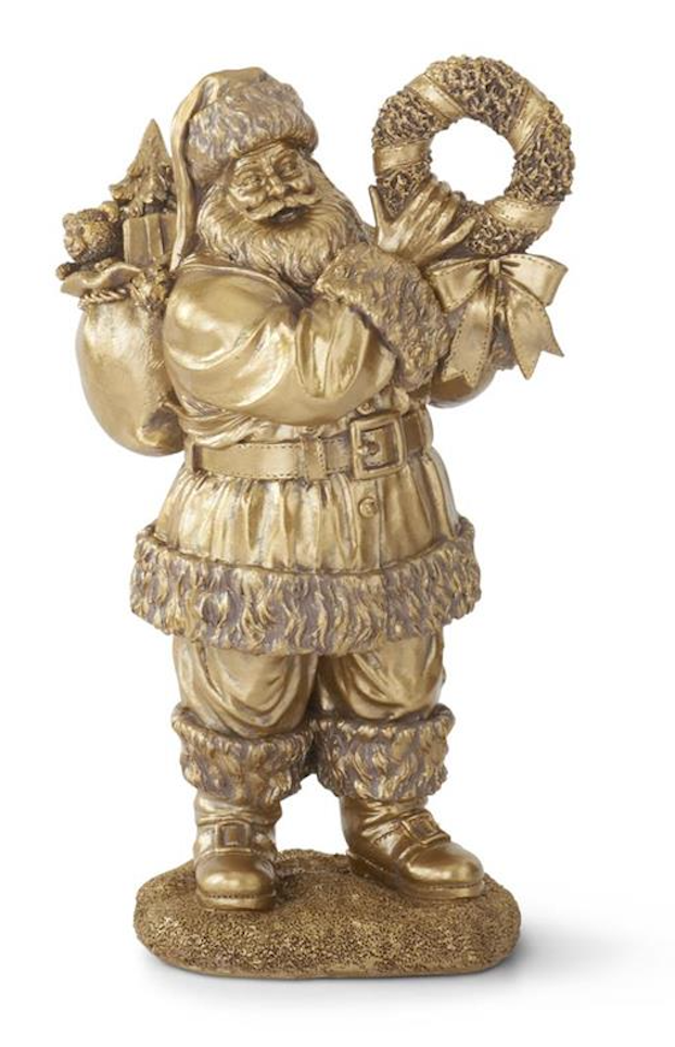 ANTIQUE GOLD SANTA FIGURINE