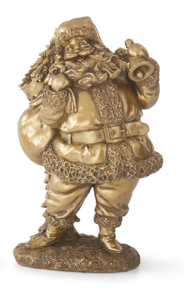 ANTIQUE GOLD SANTA FIGURINE